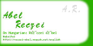 abel reczei business card